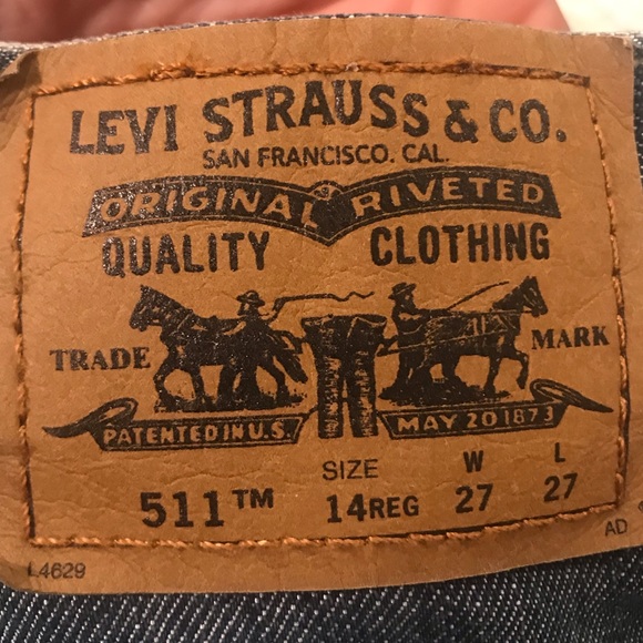 Levi’s 511 Youth Skinny Jeans Size 14 Reg - Picture 2 of 3